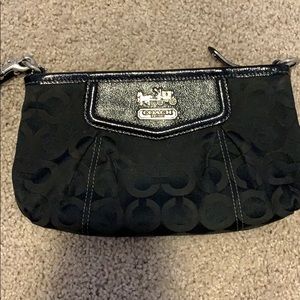 Black coach wristlet